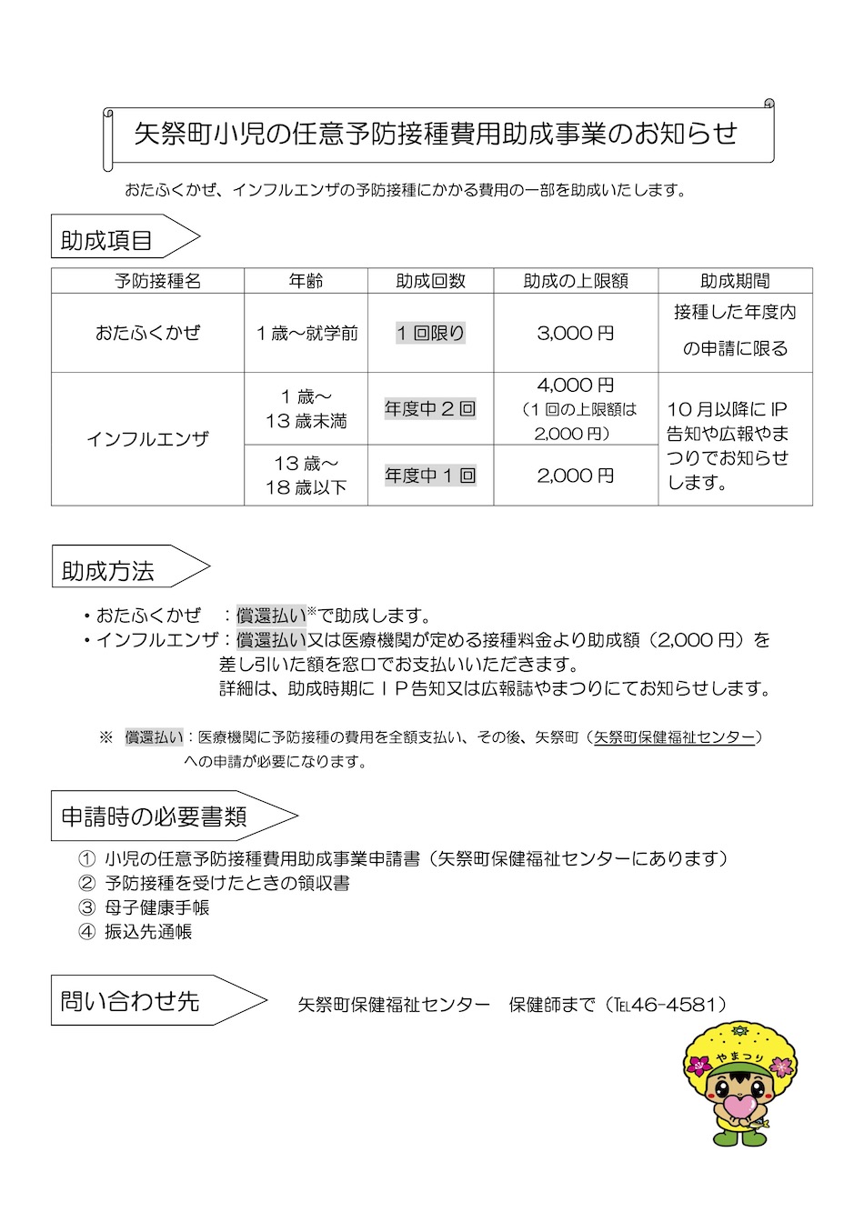 小児の任意予防接種